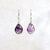 Tourmalated Amethyst Gem Drop Earrings