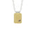 Yellow gold and white diamond rectangle cell pendant. Handmade by EC Design Jewelry in Minneapolis, MN using recycled metal and conflict-free stone.