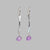 Twig Earrings with Amethyst Gemstone Drops