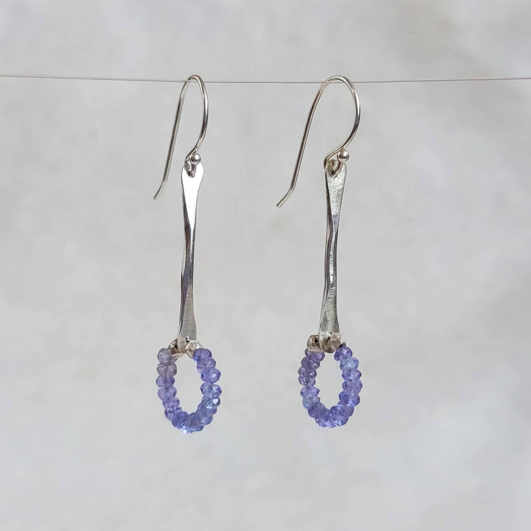 Twig Earrings with Tanzanite Accents