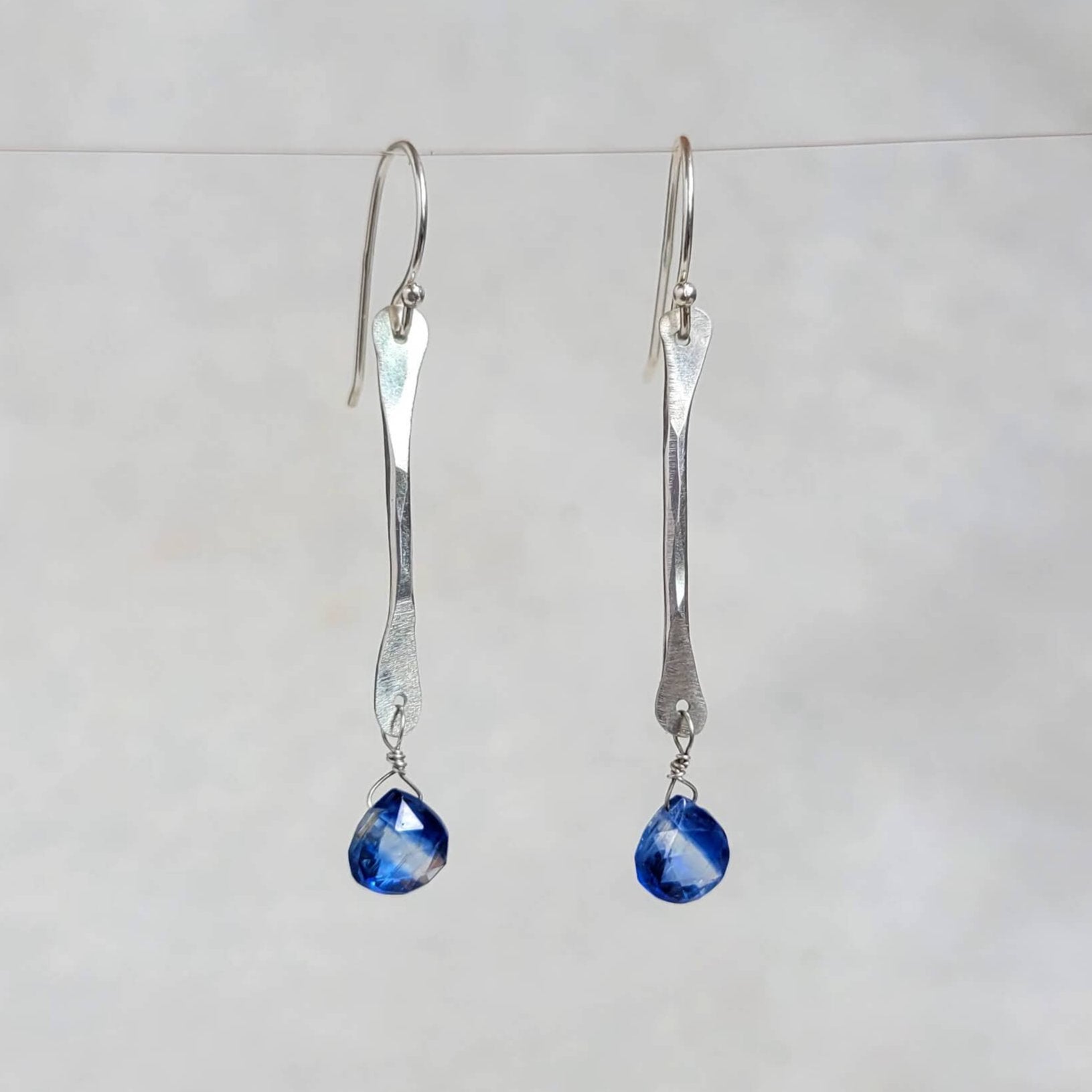 Twig Earrings with Kyanite Drops