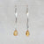 Twig Earrings with Citrine Drops