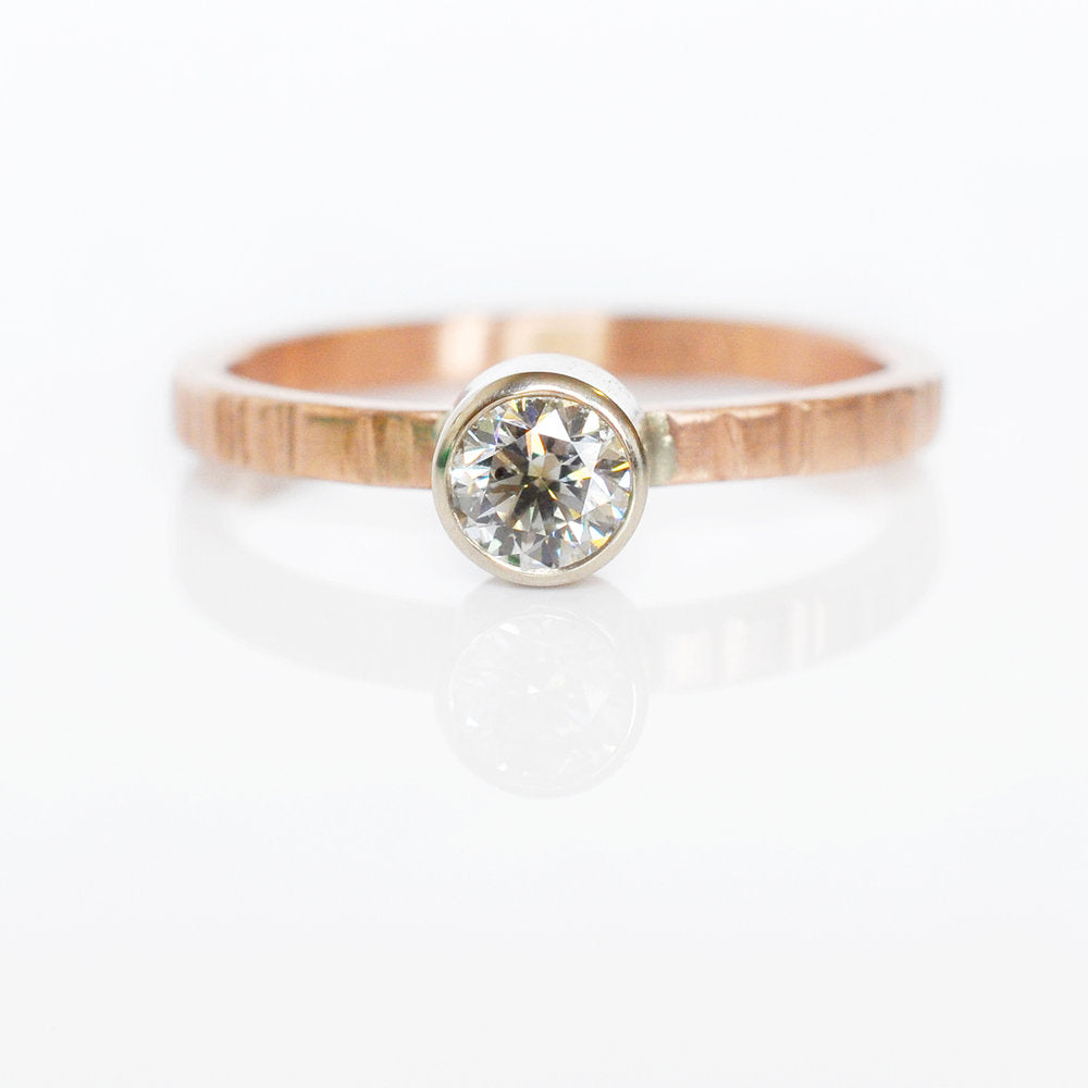 Champagne Diamond Solitaire in Rose Gold