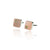 Sterling silver, yellow gold, and champagne diamond square studs. Handmade by EC Design Studio in Minneapolis, MN using recycled metal and conflict-free stones.