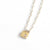 4mm Cell Pendant in Hammered Yellow Gold with Diamond Accent