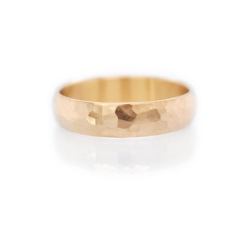 Low Dome Comfort Fit Wedding Band in 14K Yellow Gold (5MM)